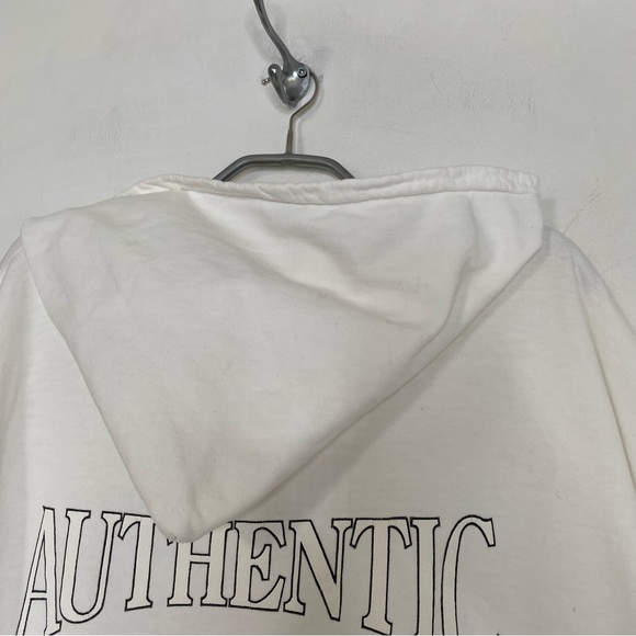 Vintage 90s BOCA AUTHENTIC Oversized White Cotton Hoodie Sweatshirt OS XXL - Picture 12 of 16